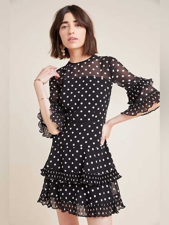KEEPSAKE the Label Dresses & Skirts - KEEPSAKE the label Black and White Polka Dot Tiered Ruffle Dress